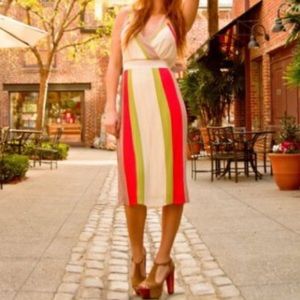 C. Luce Pleated Chiffon Dress